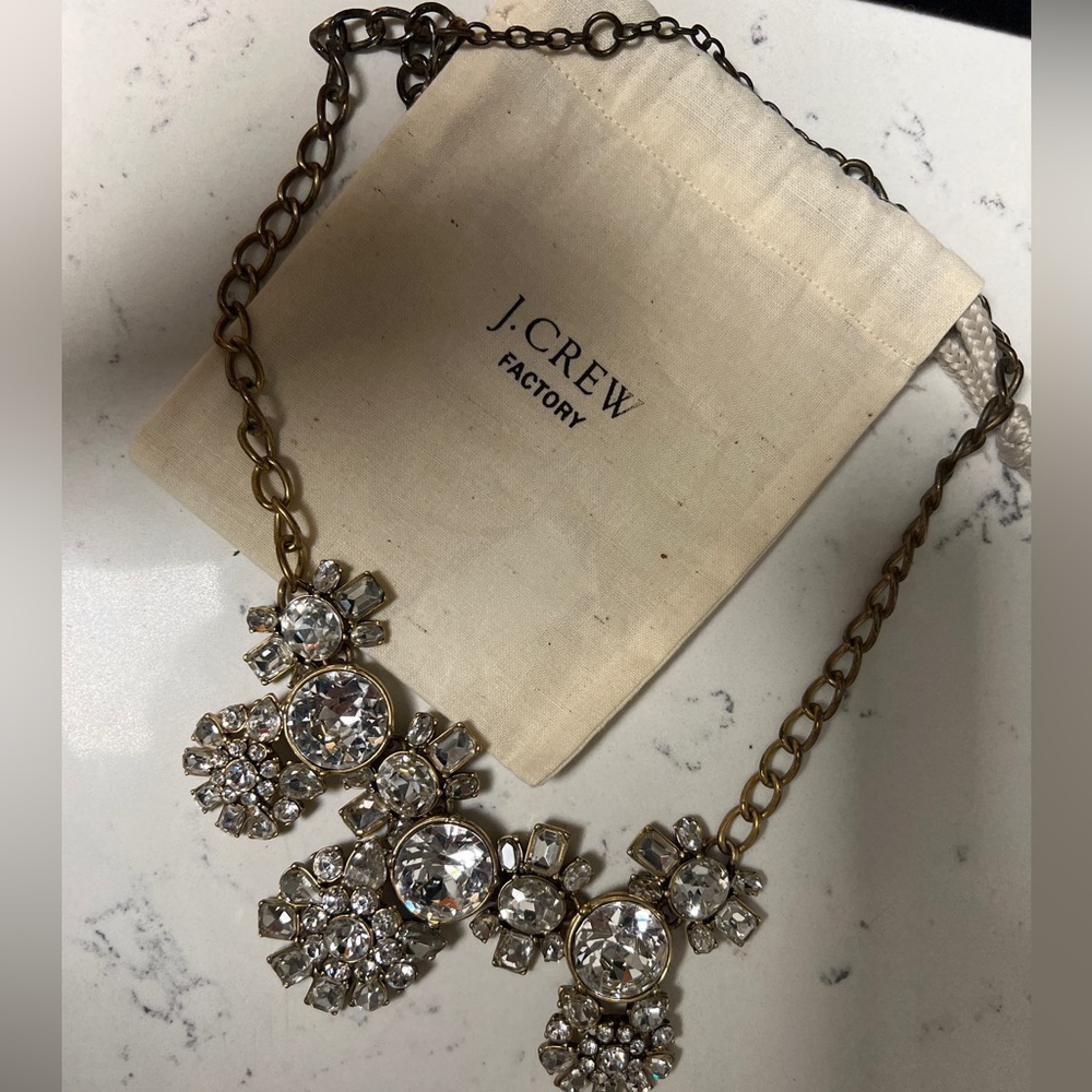 J. Crew Factory Multi stone drop necklace